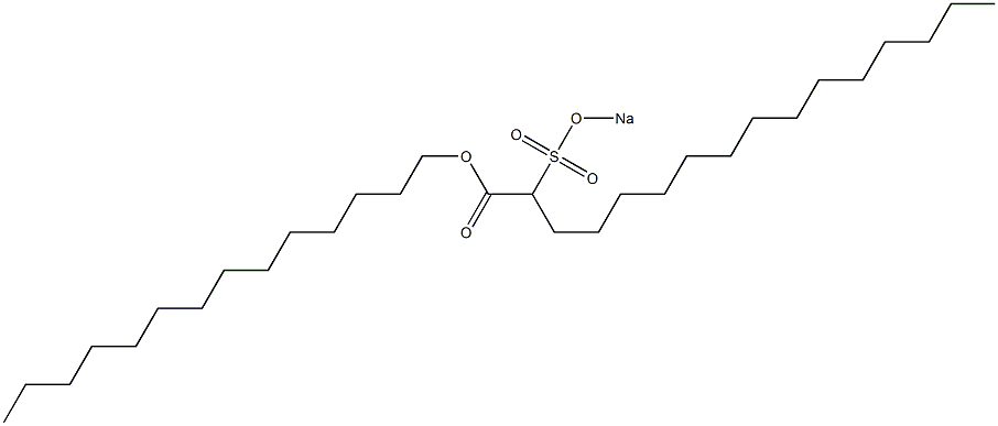 2-(Sodiosulfo)hexadecanoic acid tetradecyl ester Struktur