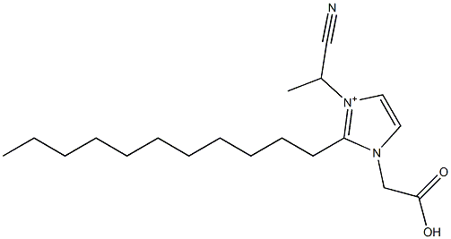 1-(Carboxymethyl)-2-undecyl-3-(1-cyanoethyl)-1H-imidazol-3-ium Struktur