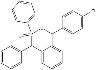 1-(4-Chlorophenyl)-3,4-diphenyl-3,4-dihydro-1H-2,3-benzoxaphosphorin 3-oxide Struktur