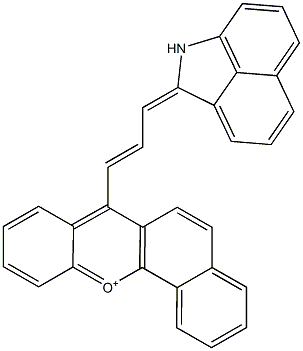 7-[3-[(1,2-Dihydrobenz[cd]indol)-2-ylidene]-1-propenyl]benzo[c]xanthylium Struktur