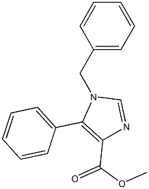 1-Benzyl-5-phenyl-1H-imidazole-4-carboxylic acid methyl ester Struktur