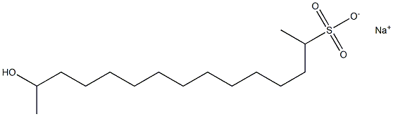 14-Hydroxypentadecane-2-sulfonic acid sodium salt Struktur