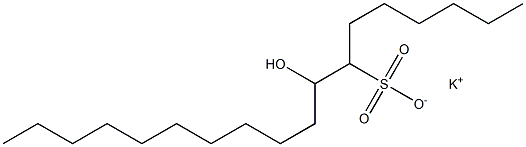 8-Hydroxyoctadecane-7-sulfonic acid potassium salt Struktur