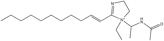 1-[1-(Acetylamino)ethyl]-1-ethyl-2-(1-undecenyl)-2-imidazoline-1-ium Struktur