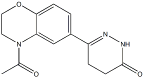 4,5-Dihydro-6-[(4-acetyl-2,3-dihydro-4H-1,4-benzoxazin)-6-yl]pyridazin-3(2H)-one Struktur