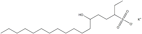 6-Hydroxyoctadecane-3-sulfonic acid potassium salt Struktur