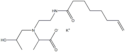 2-[N-(2-Hydroxypropyl)-N-[2-(7-octenoylamino)ethyl]amino]propionic acid potassium salt Struktur