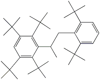 2-(2,3,5,6-Tetra-tert-butylphenyl)-1-(2,6-di-tert-butylphenyl)propane Struktur