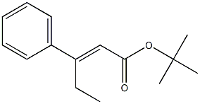 (E)-3-Ethyl-3-phenylpropenoic acid tert-butyl ester Struktur