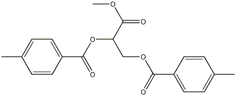 (+)-2-O,3-O-Di(p-methylbenzoyl)-L-glyceric acid methyl ester Struktur