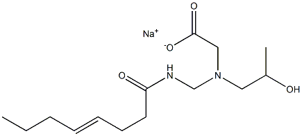 N-(2-Hydroxypropyl)-N-(4-octenoylaminomethyl)glycine sodium salt Struktur