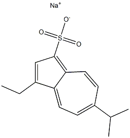 6-Isopropyl-3-ethylazulene-1-sulfonic acid sodium salt Struktur