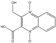 3-(Hydroxymethyl)-2-quinoxalinecarboxylic acid 1,4-dioxide Struktur