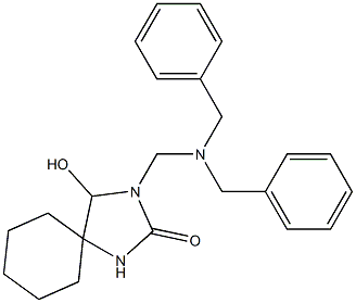 3-[(Dibenzylamino)methyl]-4-hydroxy-2-oxo-1,3-diazaspiro[4.5]decane Struktur