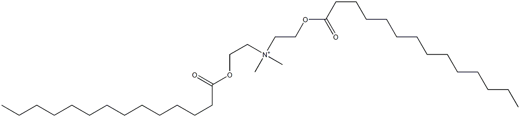 N,N-Dimethyl-2-[(1-oxotetradecyl)oxy]-N-[2-[(1-oxotetradecyl)oxy]ethyl]ethanaminium Struktur