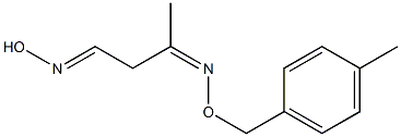 4-Hydroxyiminobutan-2-one O-(4-methylbenzyl)oxime Struktur