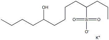 9-Hydroxytridecane-4-sulfonic acid potassium salt Struktur