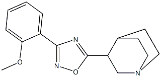 5-(1-Azabicyclo[2.2.2]octan-3-yl)-3-(2-methoxyphenyl)-1,2,4-oxadiazole Struktur