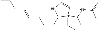 1-[1-(Acetylamino)ethyl]-1-ethyl-2-(4-octenyl)-4-imidazoline-1-ium Struktur