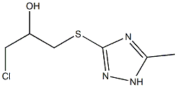 1-Chloro-3-[(5-methyl-1H-1,2,4-triazol)-3-ylthio]-2-propanol Struktur