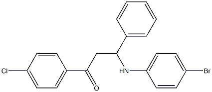 1-(4-Chlorophenyl)-3-(phenyl)-3-[(4-bromophenyl)amino]propan-1-one Struktur