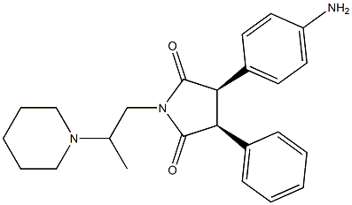 (3R,4S)-3-(4-アミノフェニル)-4-フェニル-1-(2-ピペリジノプロピル)ピロリジン-2,5-ジオン 化學(xué)構(gòu)造式