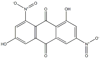 1,6-Dihydroxy-3,8-dinitroanthraquinone Struktur