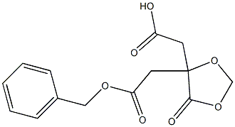 5-(Benzyloxycarbonylmethyl)-4-oxo-1,3-dioxolane-5-acetic acid Struktur