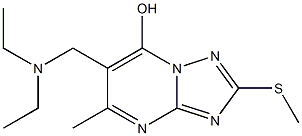 6-[(Diethylamino)methyl]-5-methyl-2-(methylthio)[1,2,4]triazolo[1,5-a]pyrimidin-7-ol Struktur