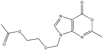 5-Methyl-3-(2-acetyloxyethoxymethyl)imidazo[4,5-d][1,3]oxazin-7(3H)-one Struktur