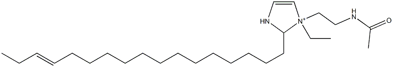 1-[2-(Acetylamino)ethyl]-1-ethyl-2-(14-heptadecenyl)-4-imidazoline-1-ium Struktur