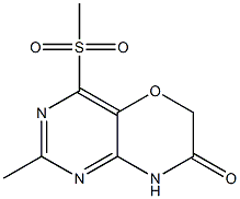 2-Methyl-4-methylsulfonyl-8H-pyrimido[5,4-b][1,4]oxazin-7(6H)-one Struktur