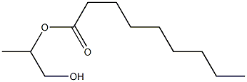 Nonanoic acid 2-hydroxy-1-methylethyl ester Struktur