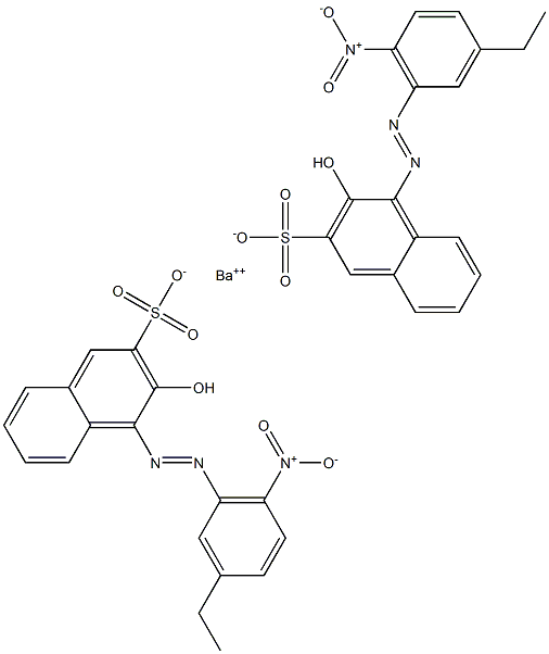 Bis[1-[(3-ethyl-6-nitrophenyl)azo]-2-hydroxy-3-naphthalenesulfonic acid]barium salt Struktur