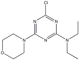 2-Chloro-4-diethylamino-6-morpholino-1,3,5-triazine Struktur