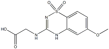 3-[(Carboxymethyl)amino]-6-methoxy-4H-1,2,4-benzothiadiazine 1,1-dioxide Struktur