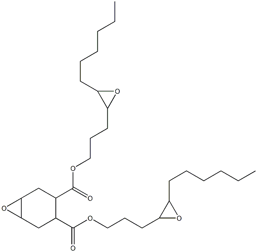 7-Oxabicyclo[4.1.0]heptane-3,4-dicarboxylic acid bis(4,5-epoxyundecan-1-yl) ester Struktur