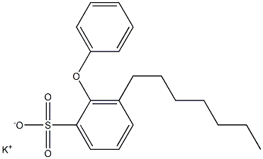 3-Heptyl-2-phenoxybenzenesulfonic acid potassium salt Struktur