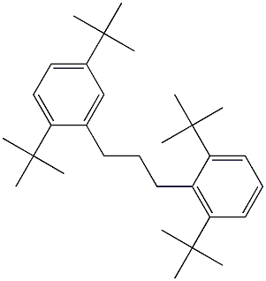 1-(2,5-Di-tert-butylphenyl)-3-(2,6-di-tert-butylphenyl)propane Struktur