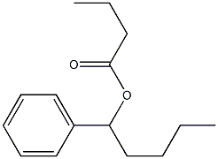 Butanoic acid 1-phenylpentyl ester Struktur