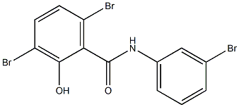 3,3',6-Tribromo-2-hydroxybenzanilide Struktur