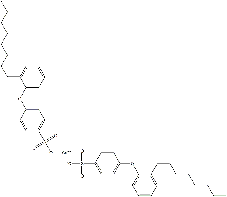 Bis[4-(2-octylphenoxy)benzenesulfonic acid]calcium salt Struktur