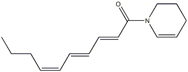 (2E,4E,6Z)-1-[(1,2,3,4-Tetrahydropyridin)-1-yl]-2,4,6-decatrien-1-one Struktur