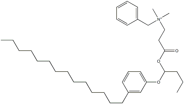 N,N-Dimethyl-N-benzyl-N-[2-[[1-(3-tetradecylphenyloxy)butyl]oxycarbonyl]ethyl]aminium Struktur