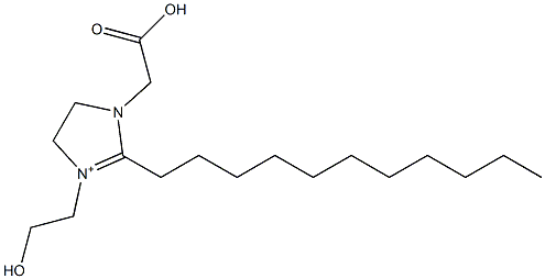 1-(Carboxymethyl)-4,5-dihydro-3-(2-hydroxyethyl)-2-undecyl-1H-imidazol-3-ium Struktur