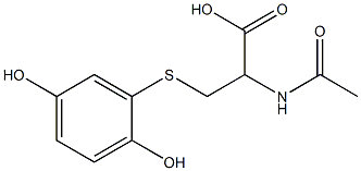 2-(Acetylamino)-3-[(2,5-dihydroxyphenyl)thio]propanoic acid Struktur