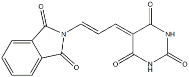 N-[3-[(Hexahydro-2,4,6-trioxopyrimidin)-5-ylidene]-1-propenyl]phthalimide Struktur