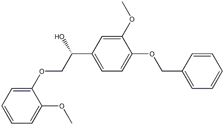 (R)-1-(3-Methoxy-4-benzyloxyphenyl)-2-(2-methoxyphenoxy)ethanol Struktur