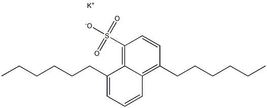 4,8-Dihexyl-1-naphthalenesulfonic acid potassium salt Struktur