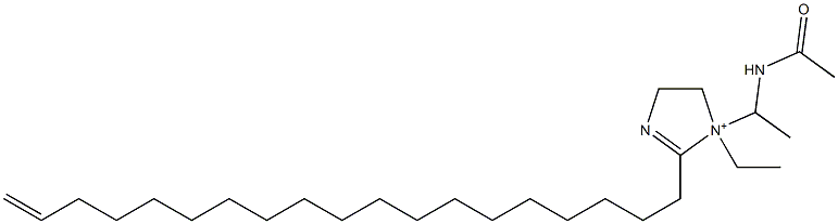 1-[1-(Acetylamino)ethyl]-1-ethyl-2-(18-nonadecenyl)-2-imidazoline-1-ium Struktur